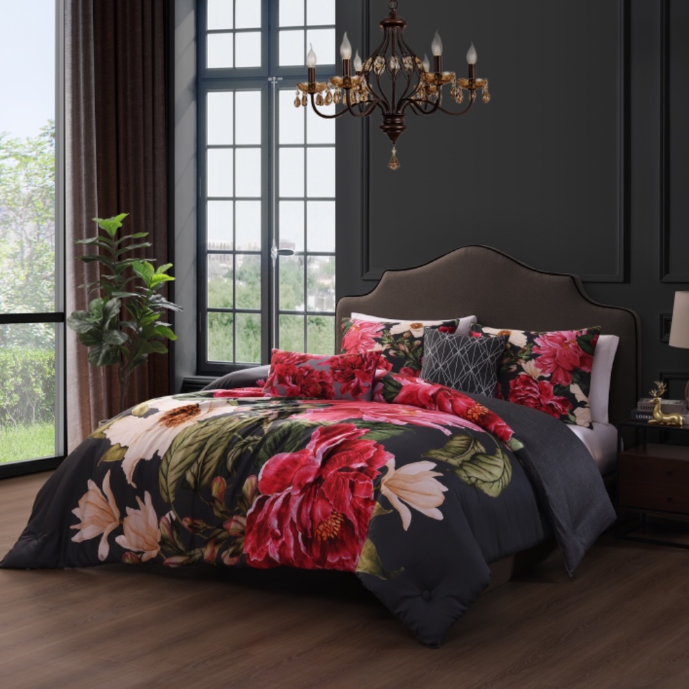 Bebejan Flower Garland King Comforter Set - Picture 2 of 6
